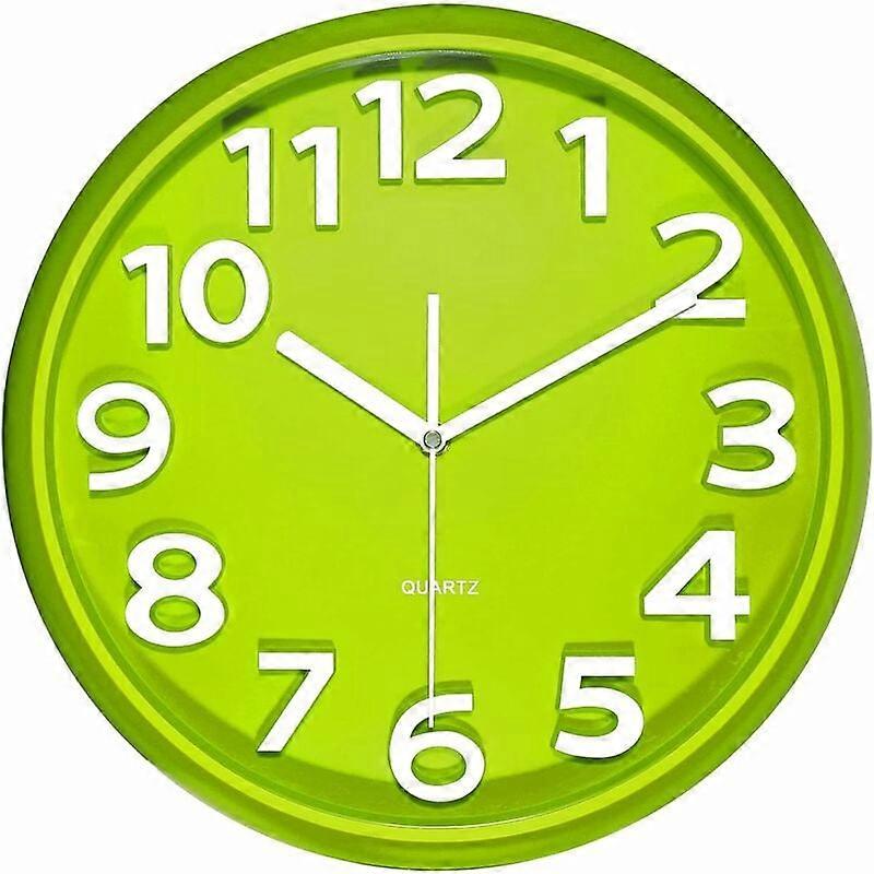 Durable Base Battery Operated Wall Clock, 12 Inch With Versatile Decoration Options, Glowing Function For Night Visibility