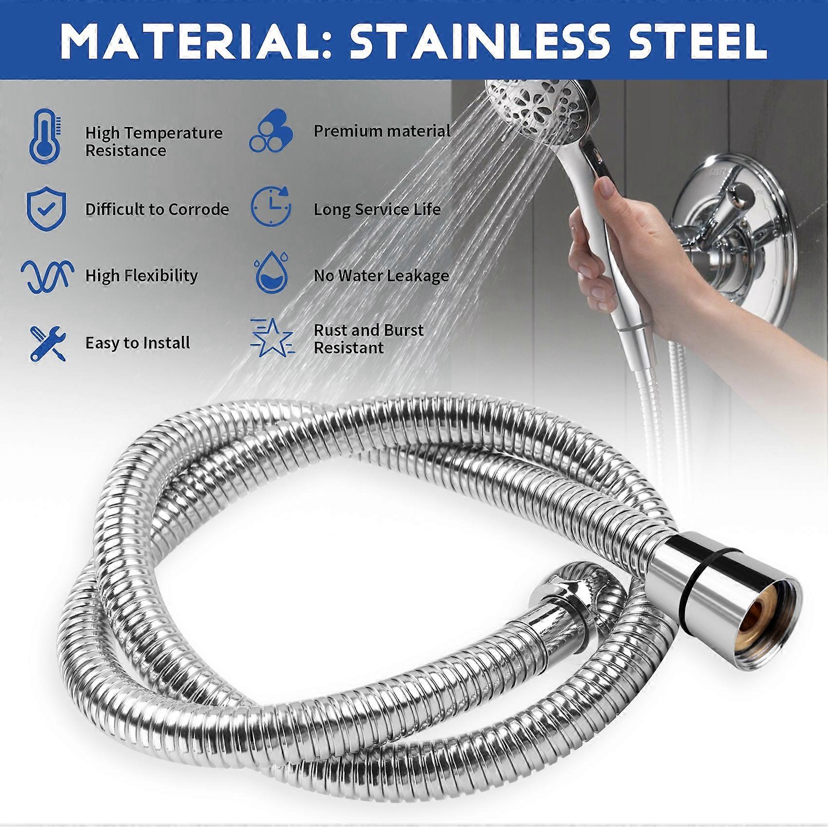 80cmフレキシブルステンレススチールバスルームウォーターシャワーホース