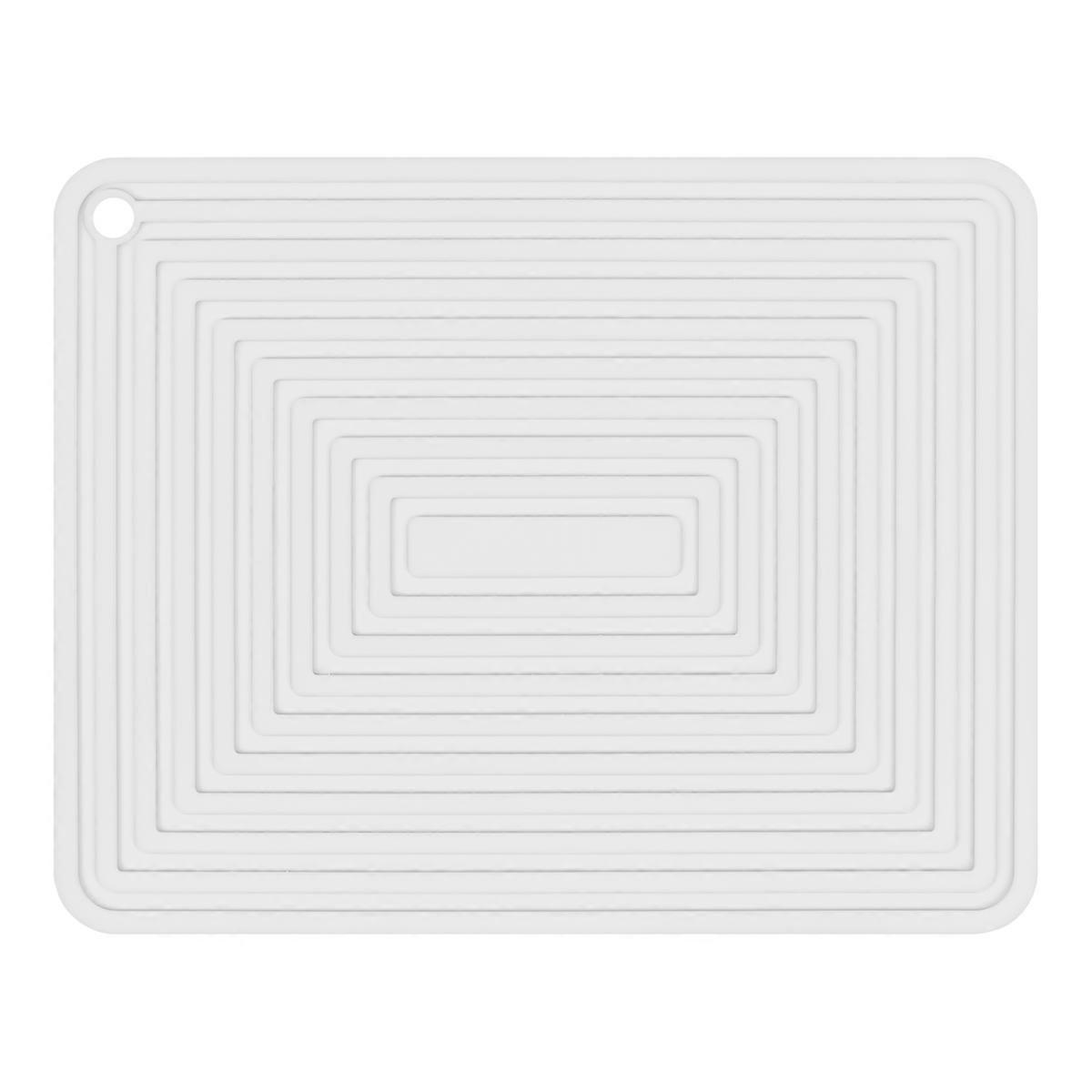 Large Silicone Pot Holder Heat Insulation Kitchen Table Mat( White )