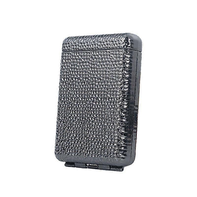14 Pcs Men's Portable Flip Zinc Alloy Cigarette Box Creative Crater Metal Three-Open Cigarette Box Anti-Pressure Moisture-Proof