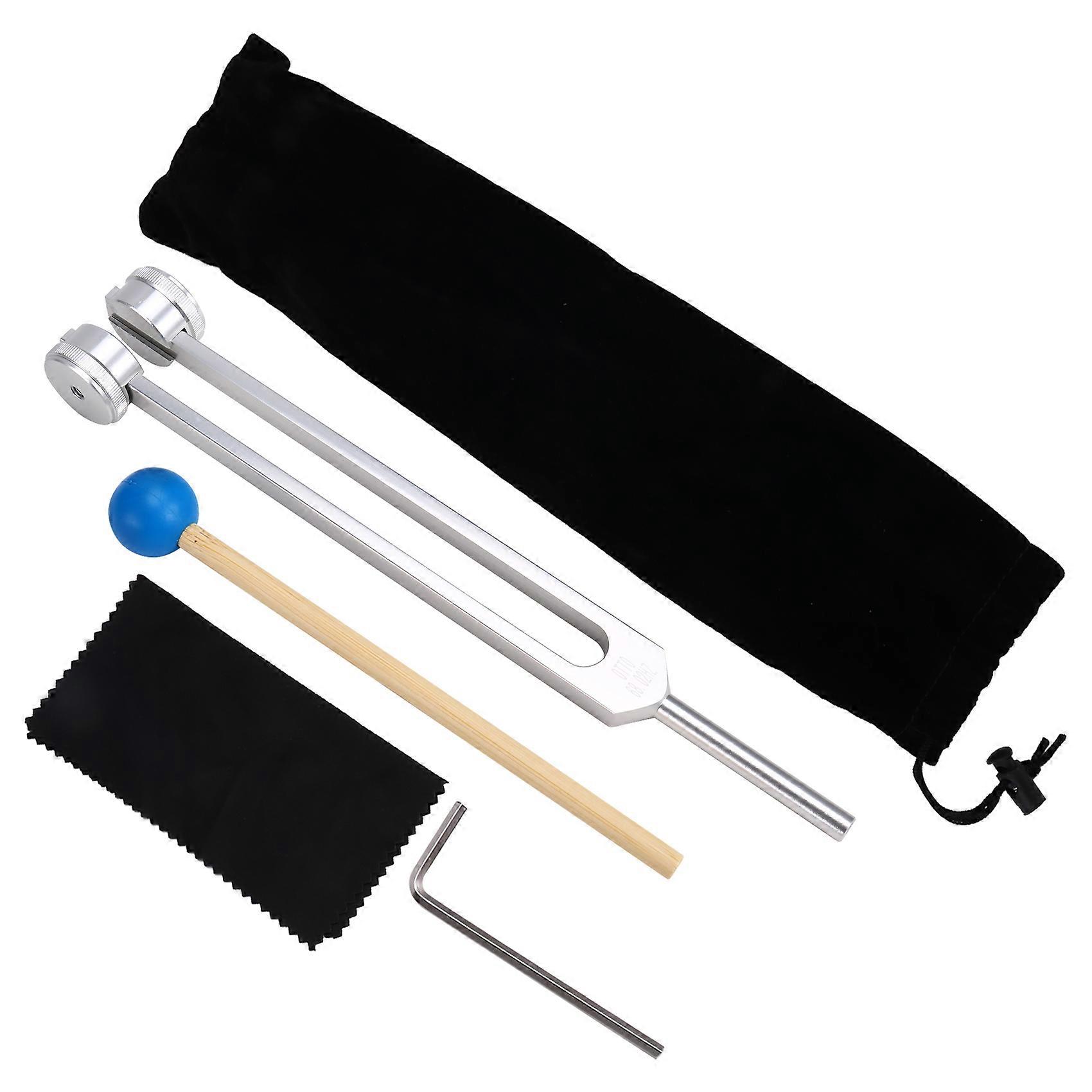 Tuning Fork with Silicone Hammer Bag for Healing, 68.02HZ