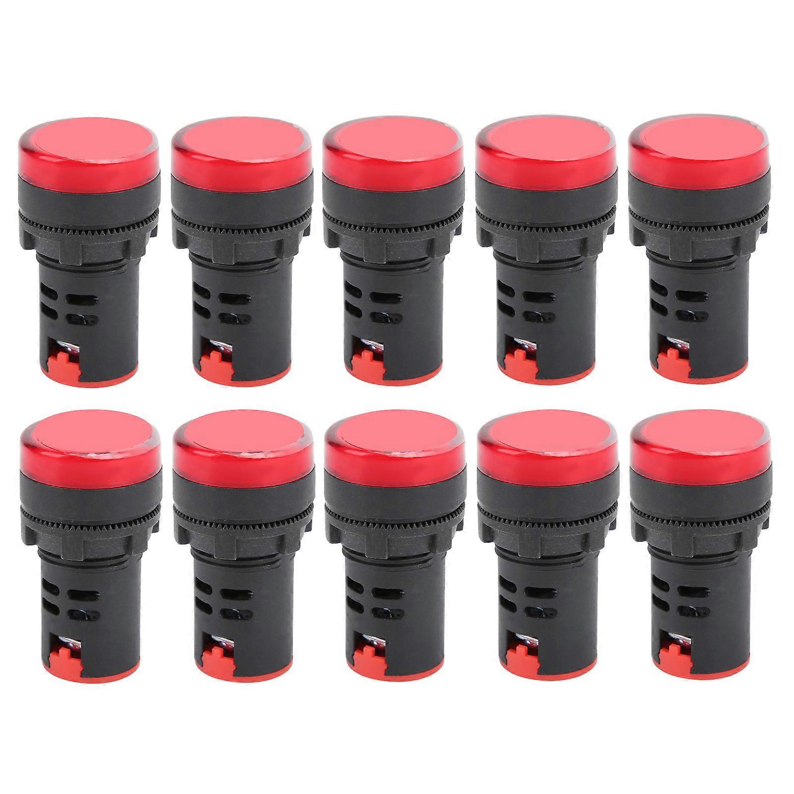 10PCS AD16‑22DS High Brightness Red LED Signal Lamp LED Indicator Light for Signal Indication