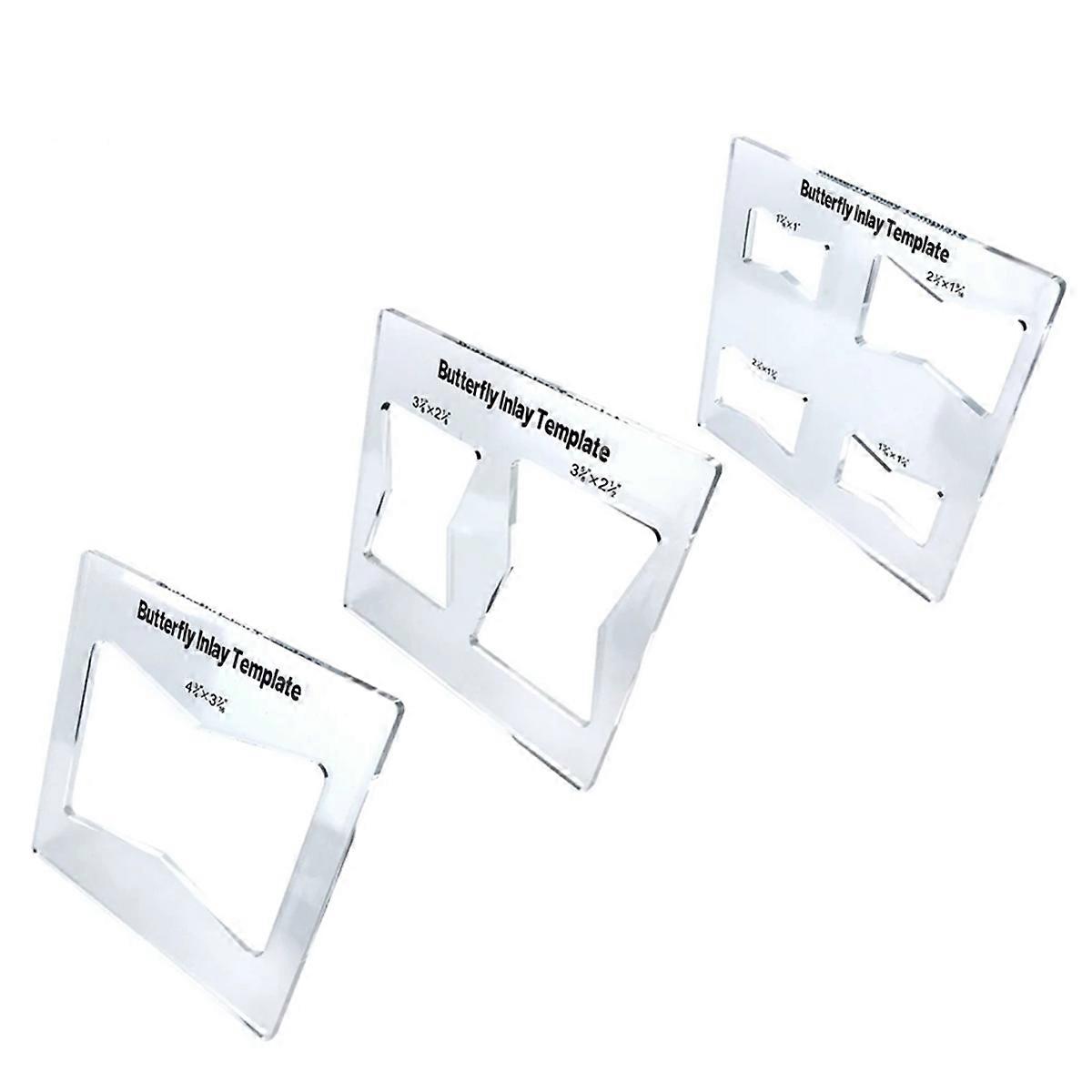 Professional Butterfly Inlay Template and Router Templates Transparent Wooden Joint Marking Ruler Se