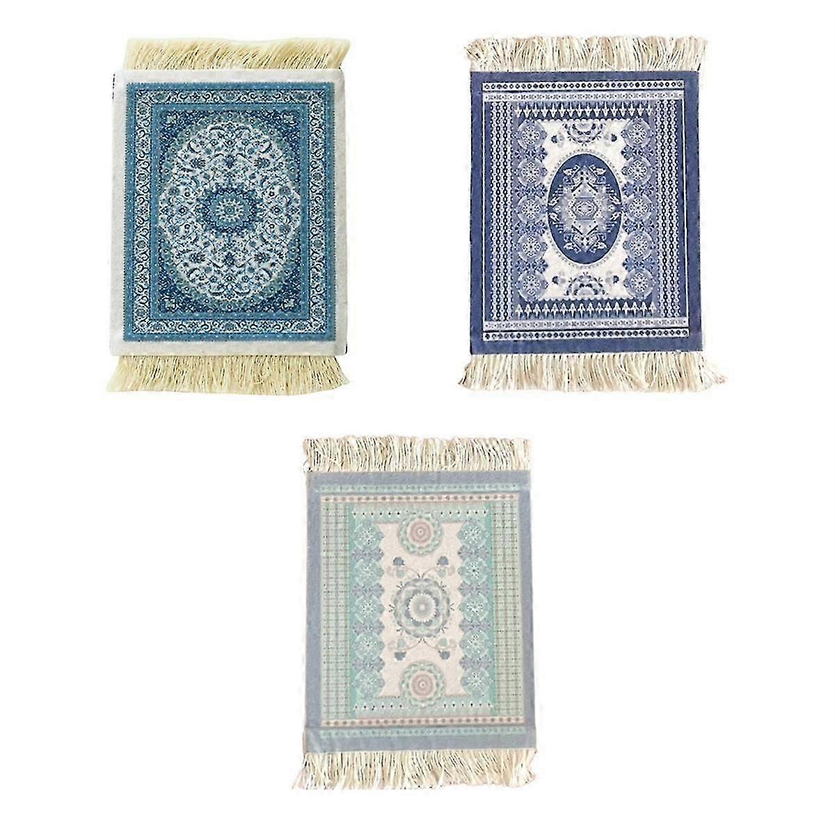 Mini Persian Woven Coasters Carpet Pattern Coaster Dining Table Decoration Technology B