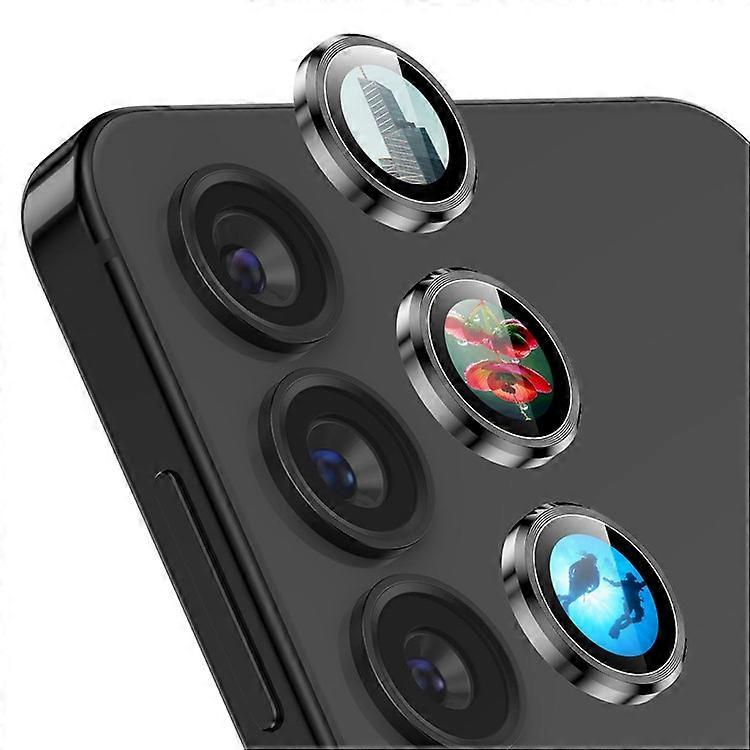 ENKAY HAT PRINCE Compatible For Samsung Galaxy S24+ Camera Lens Protector AR Clear Film + Metal Ring Lens Guard