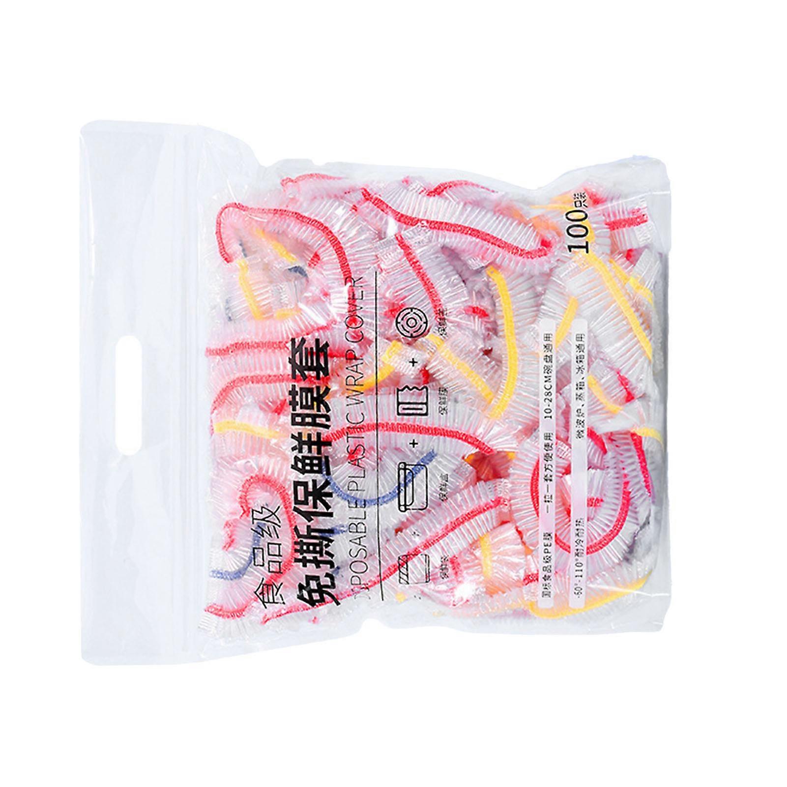 100PCS Disposable PE Stretchable Bowl Covers Elastic Wraps