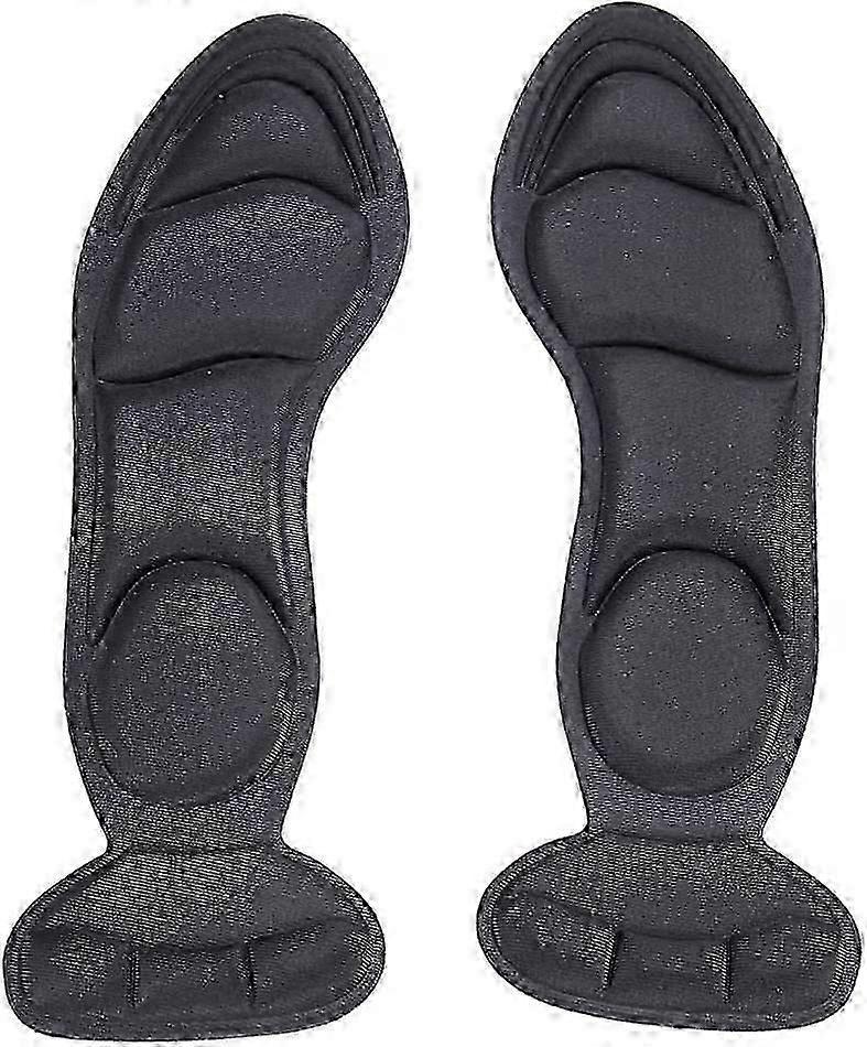 1 Pair High Heel Pads Heel Cushion Inserts 2 in 1 Non-Slip Sponge Insole Heel Grips Foot Protectorbeige