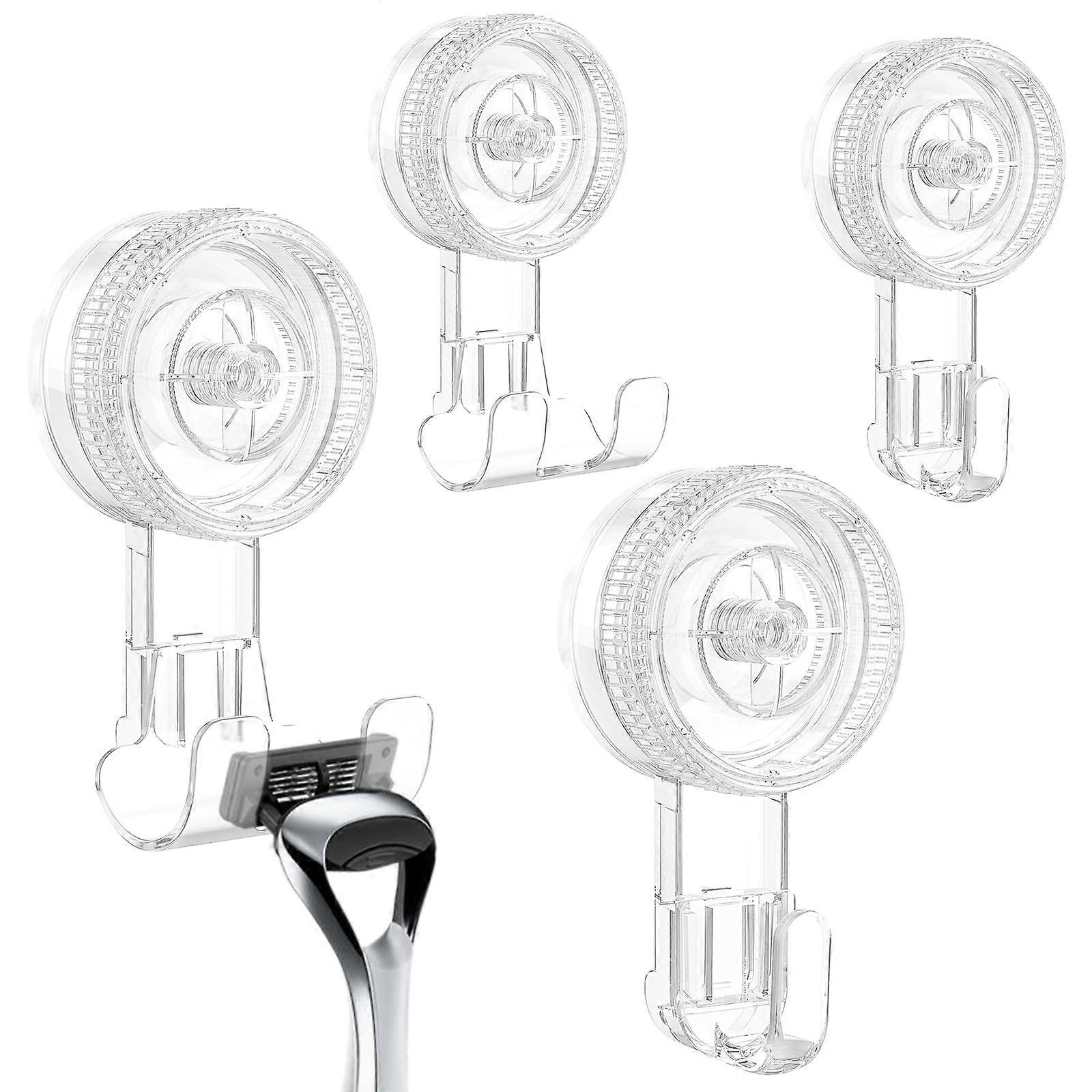 4 Pcs Suction Cup Hooks Reusable for Bathroom Kitchen