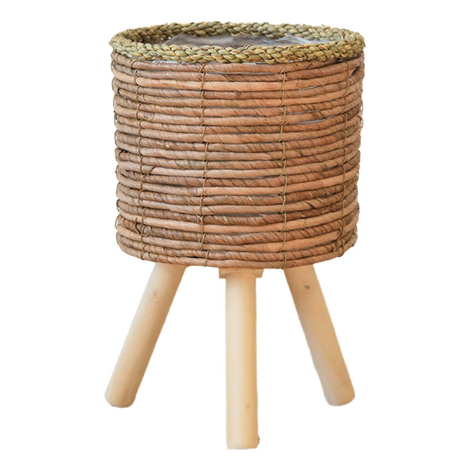 Rattan ύφανση γλάστρες Container Χειροποίητα Plant Pots Cover Leakproof Garden Pots Container για εσωτερικούς εξωτερικούς χώρους
