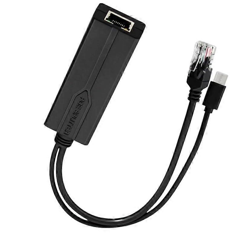 Small Usab C Poe Splitter 5V Active to Adapter, 48V Input Output for Surveillances Cameras