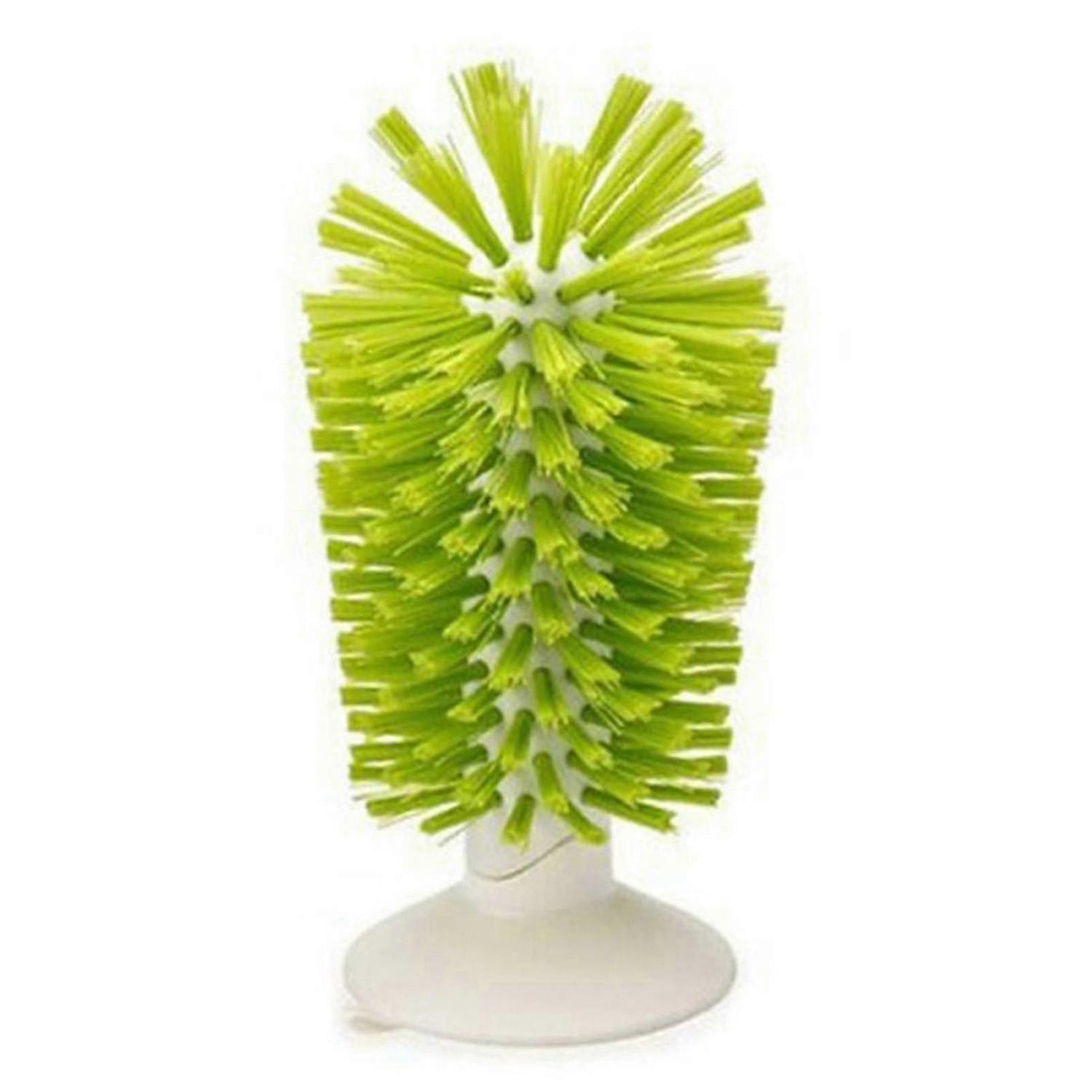 Kitchen Brush - Vertical Suction Cup Sink & Glass Bottle Cleaning Brush