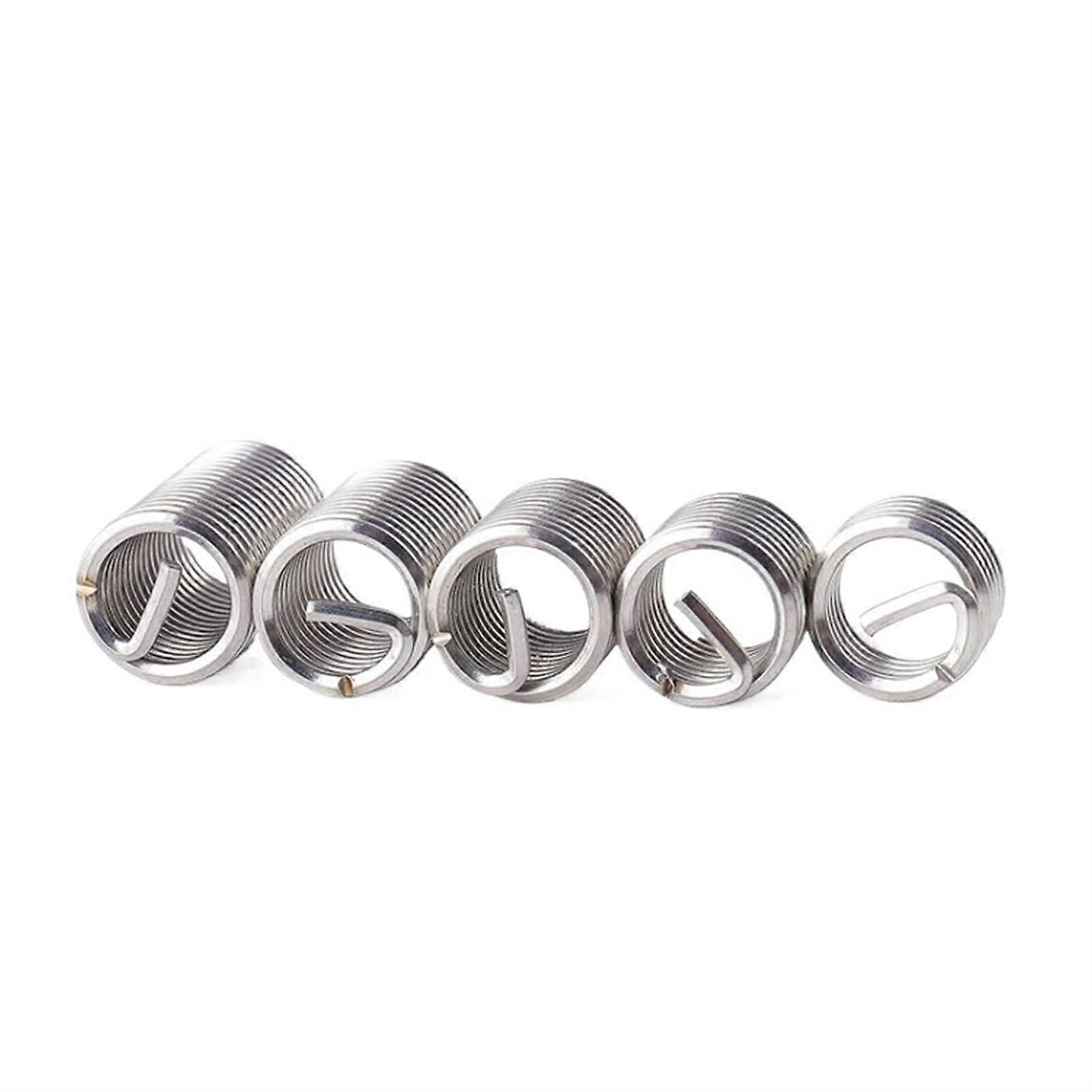 M5 Wire Thread Insert 100pcs Stainless Steel 304 Helical Screw Sleeve 1.5D Bushing Repair Insert M5*0.8 Size
