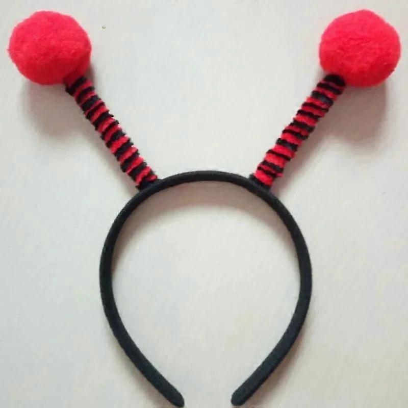 Ladybug Bee Headband Antenna Ball Costume Animal Hair Band For Halloween Party