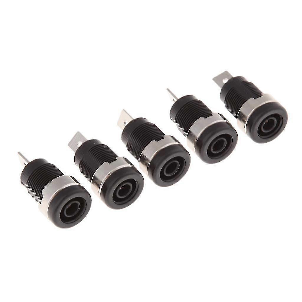 5Pieces 4mm Banana Jack Binding Post Nut for Multimeter Banana Socket red
