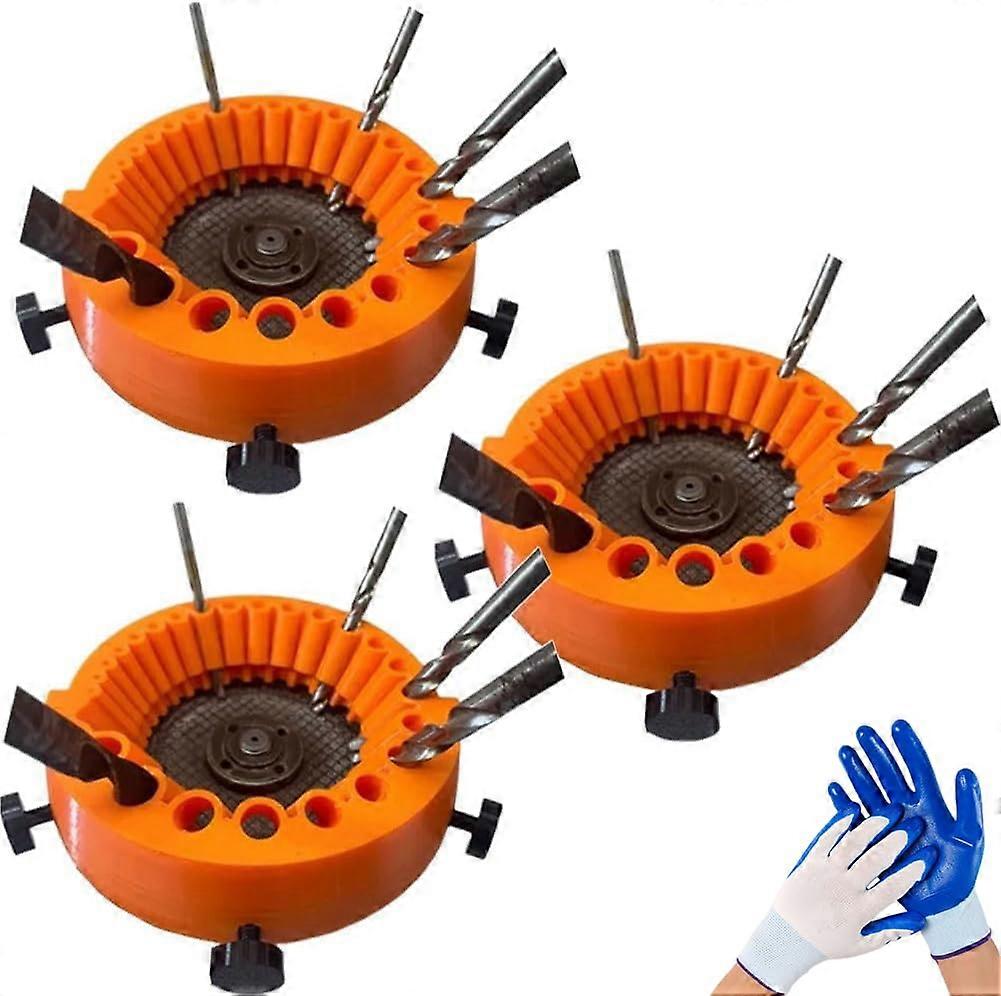 Drill Bit Sharpener for 2 to 13 Mm Bits, Power Angle Grinder Attachments, Handheld Grinding Tool for 125 Mm Grinders (3pcs)