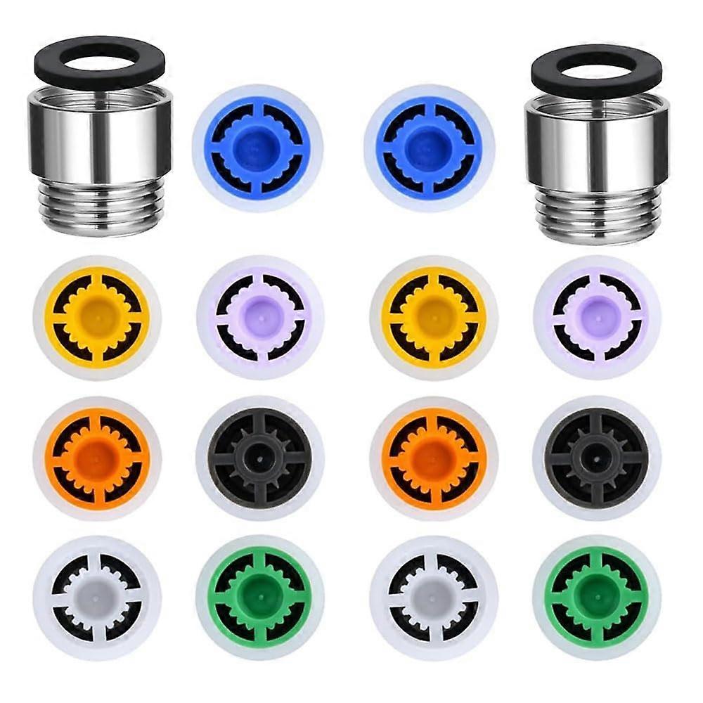 Shower Title Flow Restriction Set 2-Set 7-Setting GPM Adapter For Shower Heads (1.2/1.5/1.8/2.0/2.2/2.5/3.0)