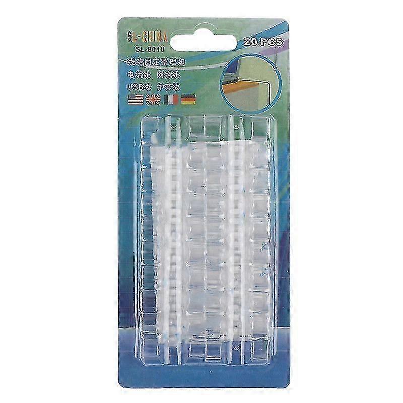 Set Finisher Wire Clamp Socket Holder Self-adhesive Cable Organizer Line Clips