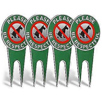 4 Pieces No Poop Dog Signs Please Be Respectful No Pooping Dog Lawn Signs No Dog Poop Yard Signs