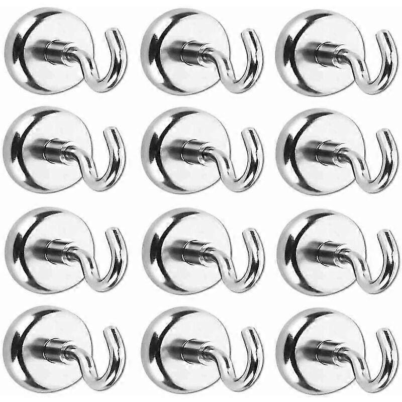 Magnetic hooks with neodymium magnets Very powerful hooks for kitchen, bathroom, bedroom, garage, locker, office, refrigerator, key chain