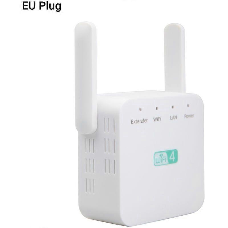 Wireless Wifi Repeater Internet Signal Enhancer Amplifier Booster Wifi Range Extender with Two External Networks 300Mbps Wide Compatibility EU Plug