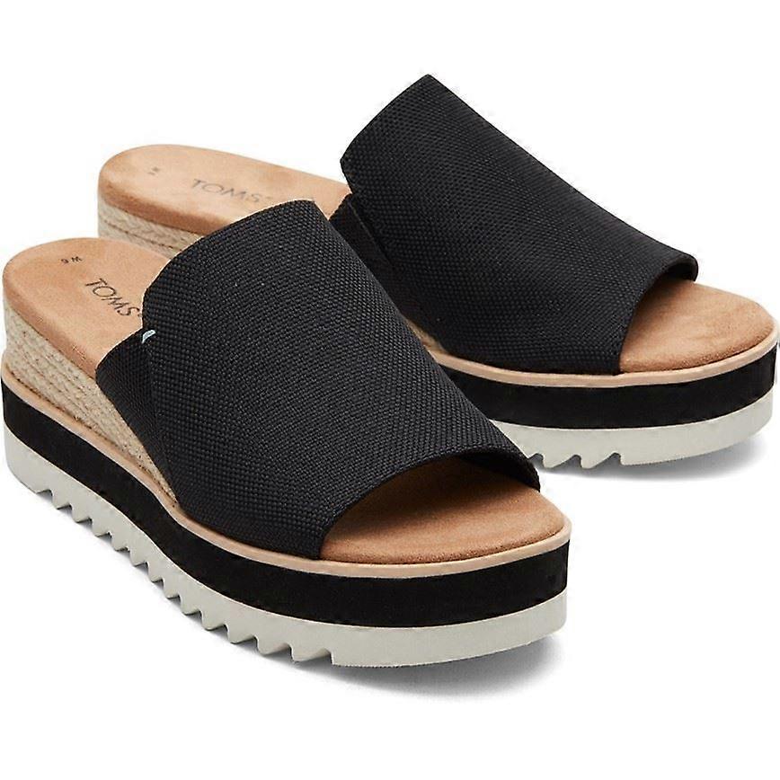 TOMS Diana Mule Black 100% Polyester Female Mule Ladies Summer-8