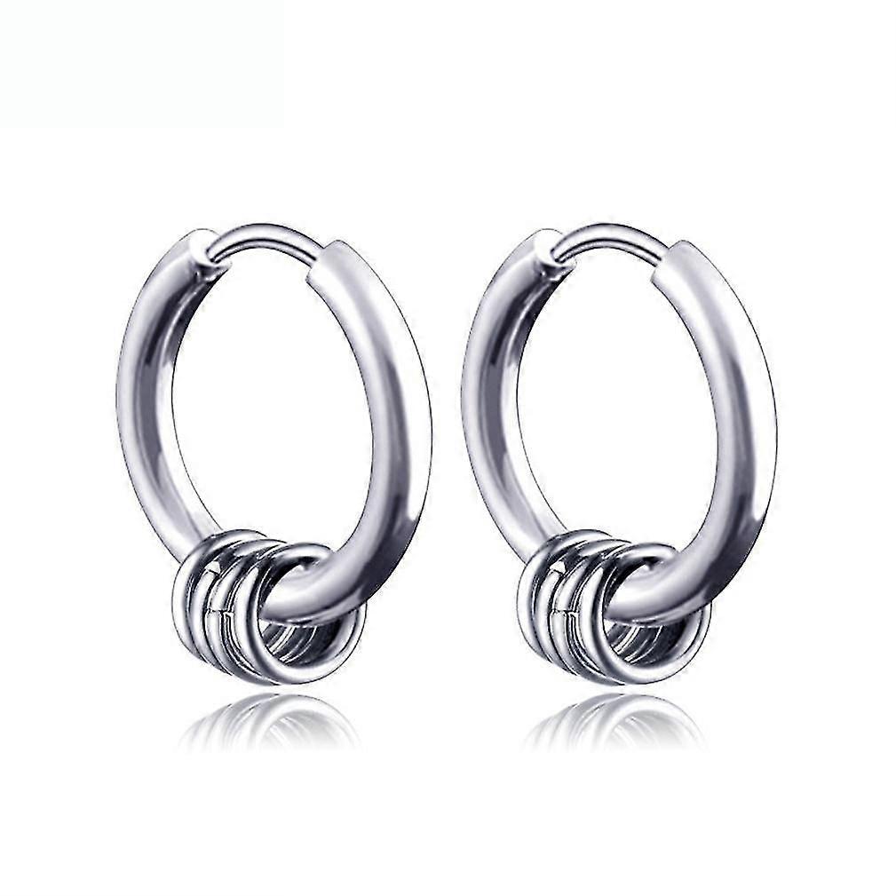 Earrings Men Silver Ear Alloy Studs Eardrops For Daily Use