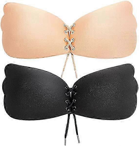 Full Coverage Wireless Bra with Ultra Push-up Seamless Adhesive Backless