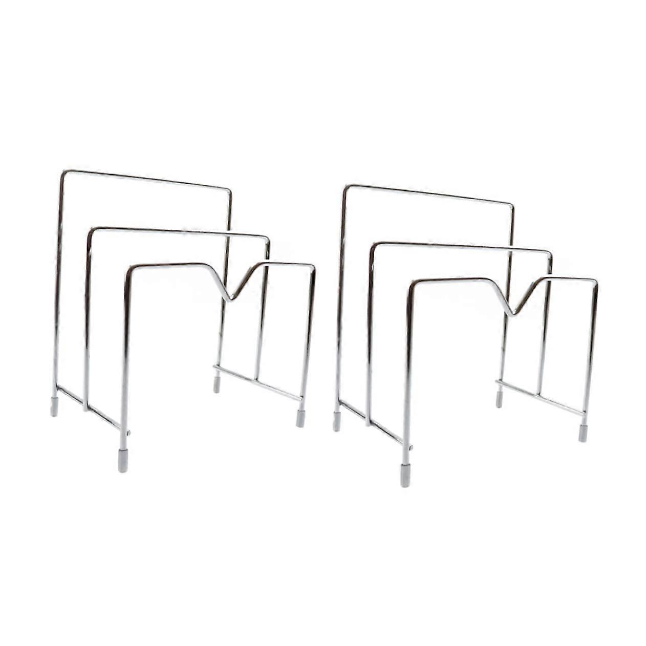 Chopping Board Drain Rack Dish Shelf Compact Kitchen Organizer Stainless Steel for Desktop Use