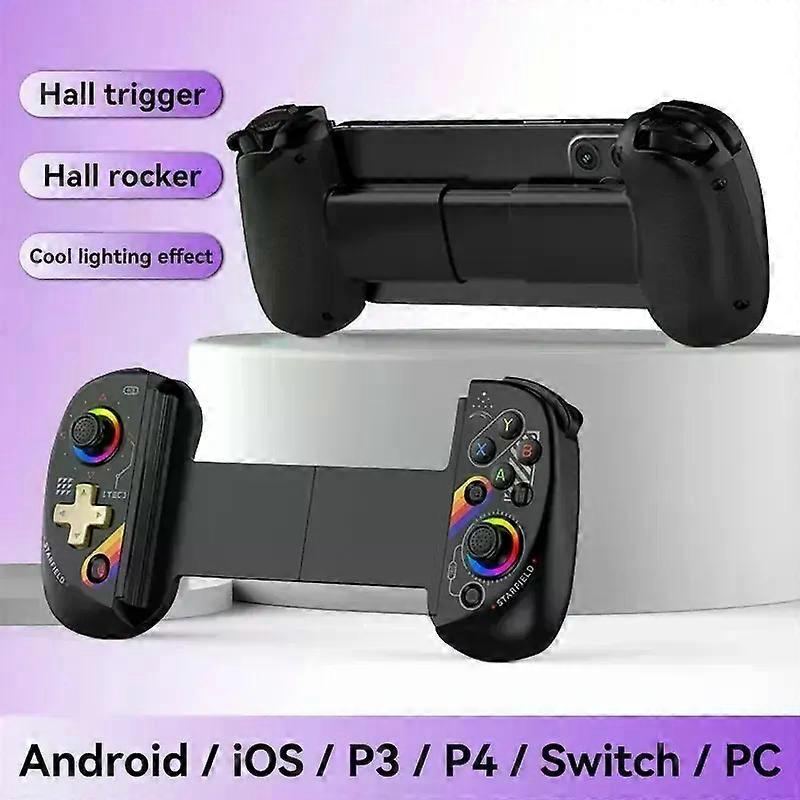 BSP-D9 Mobile Phone Stretch Game Controller Wireless Bluetooth PC Tablet compatible for  compatible for Switch/PS3/compatible for ps4 Dual Hall Somato