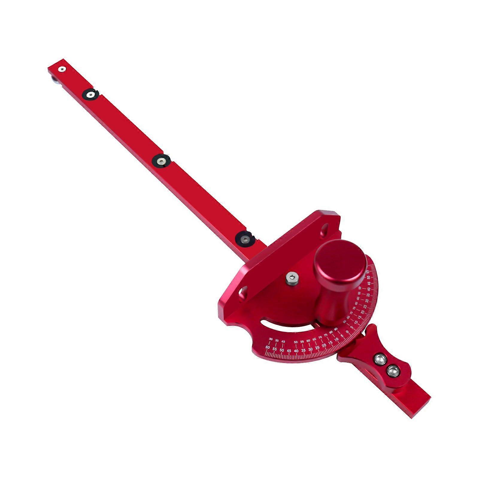 Table Saw Miter Gauge Aluminum Alloy Pivoting Locking Mechanism Large Handle