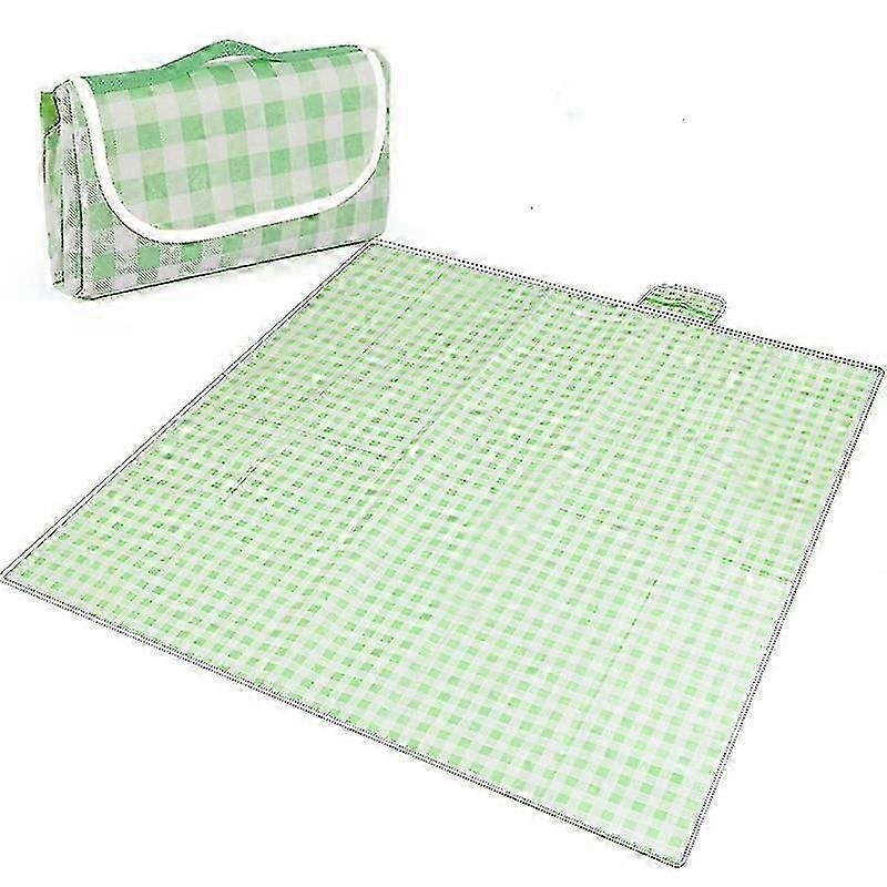 Waschbare Leinwand Faltbar Gepolsterte Große Picknickmatte Wasserdichte Aufrollbare Picknickdecke Gurtmatte Oxford Stoffgriff