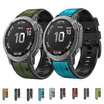 For Garmin Approach S62 22mm Silicone Sports Two-Color Watch Band
