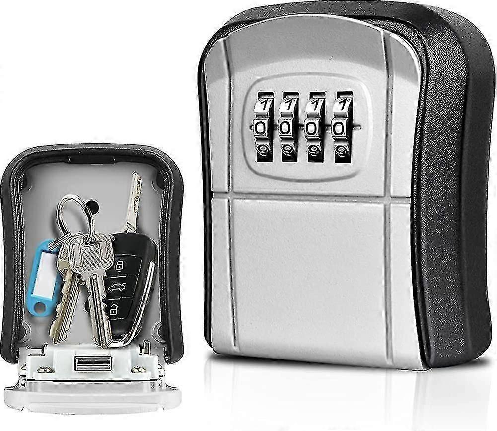 Key Safe Wall Mounted Mini Key Safe Outdoor With 4-digit Numeric Code Key Box