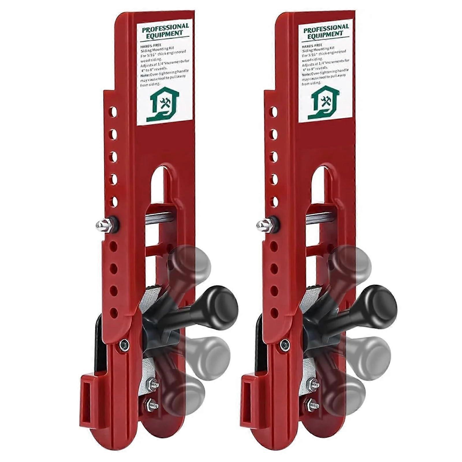 Siding Installation Tools Fiber Cement Siding Lap Gauge Polycarbonate Body Carbon Steel for One Person Use Red 2pcs