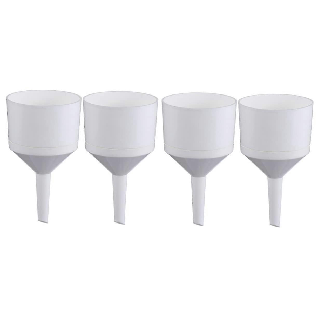 Large Plastic Lab Funnel Set - Acid and Alkali Resistant Funnels, 2 Packs of 2, Ideal for Laboratory Use