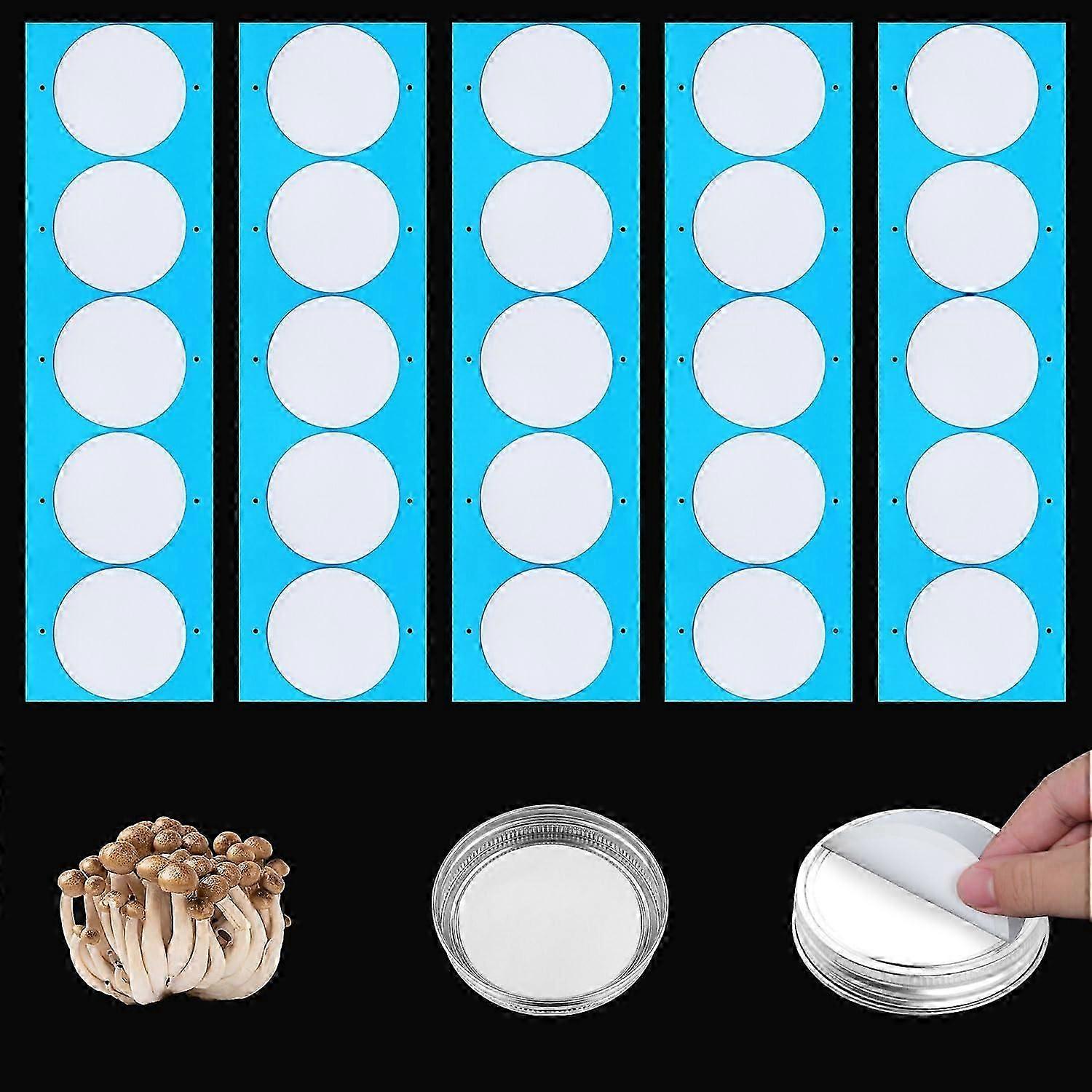 50pcs Synthetic Filter Paper Stickers, 84mm Diameter Adhesive Filter Discs 0.3 M Wide Mou
