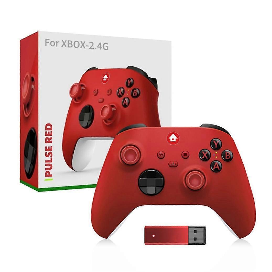 For Xbox Serise X/S Gamepad Joystick Controller With 2.4G Wireless Receiver Antis Rocker Gaming Handle for PC Gamepad Accessories (Red) Ref: 4504