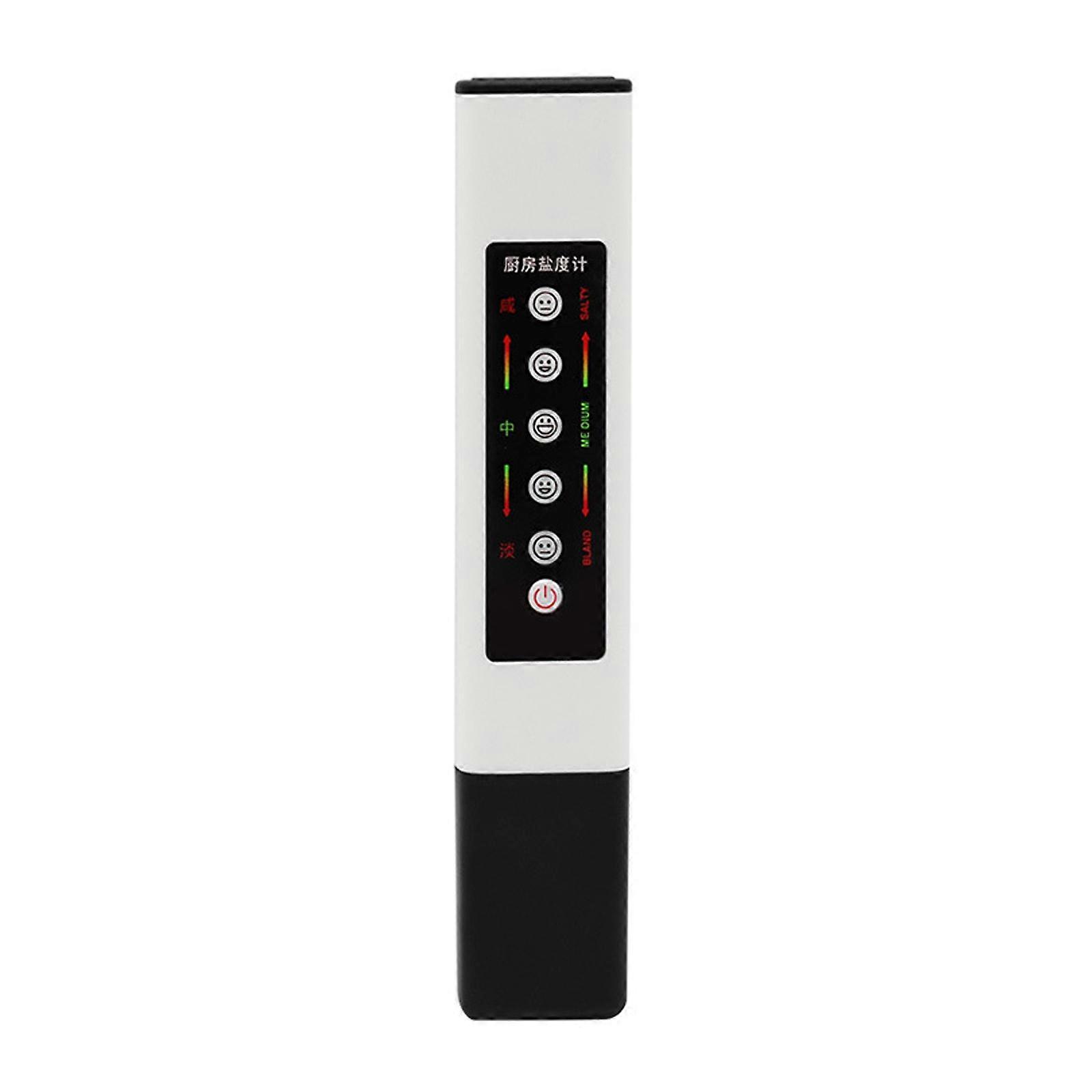 Salinometer, LED Lights Salinity Tester Professional Accurate Food Liquid Salinity Meter,Battery Powered, Pen Type Multicolor