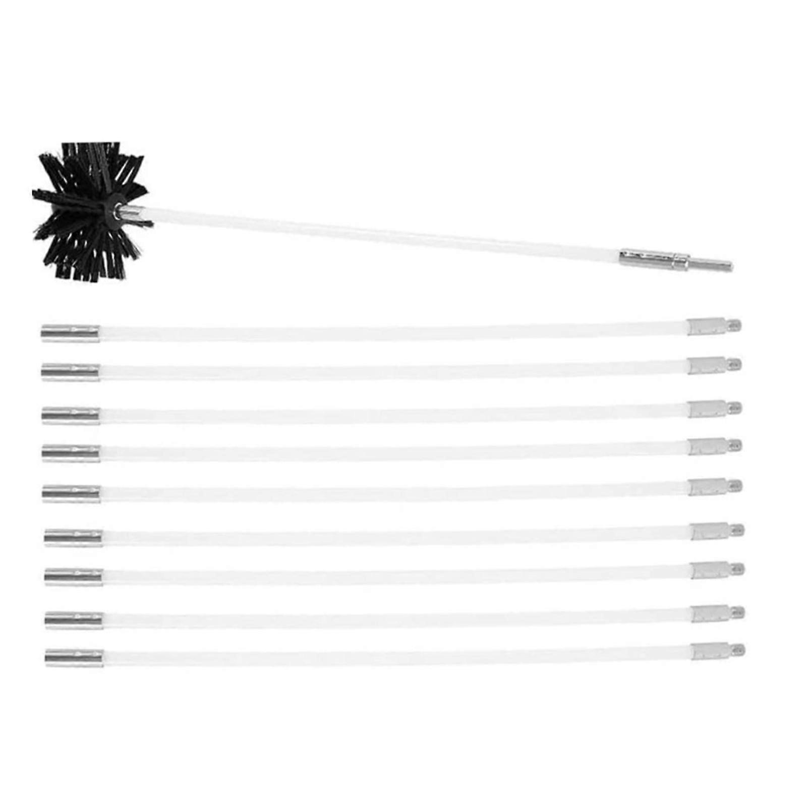 Cheminée Brosse Tiges Flexibles Système Rotatif Sécheuse Évent Nettoyant Brosse