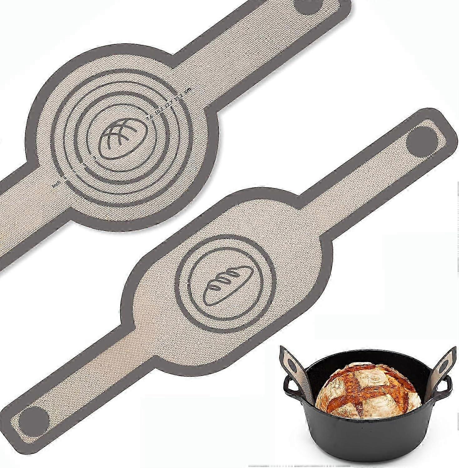 Non-Stick Bread Baking Mats - Oval/Round Reusable