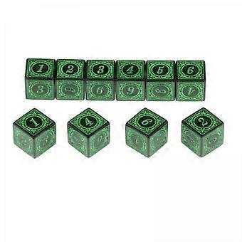 4-10pack 10xMulti Dadi acrilici su più lati per gioco di ruolo da tavolo verde