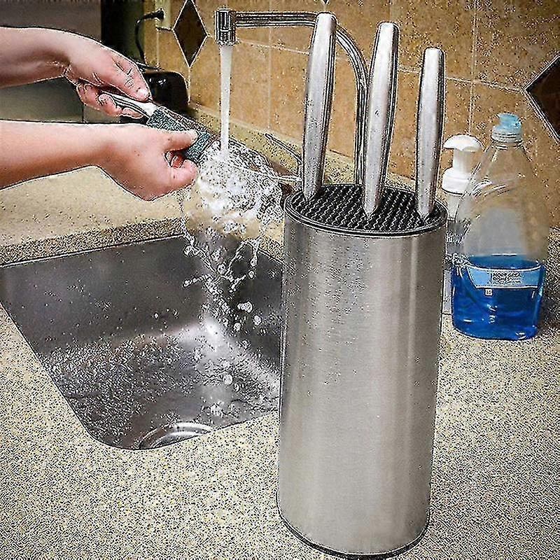 Compact Space-saving Cutter Block Stand for Various Stainless Steel Cutters