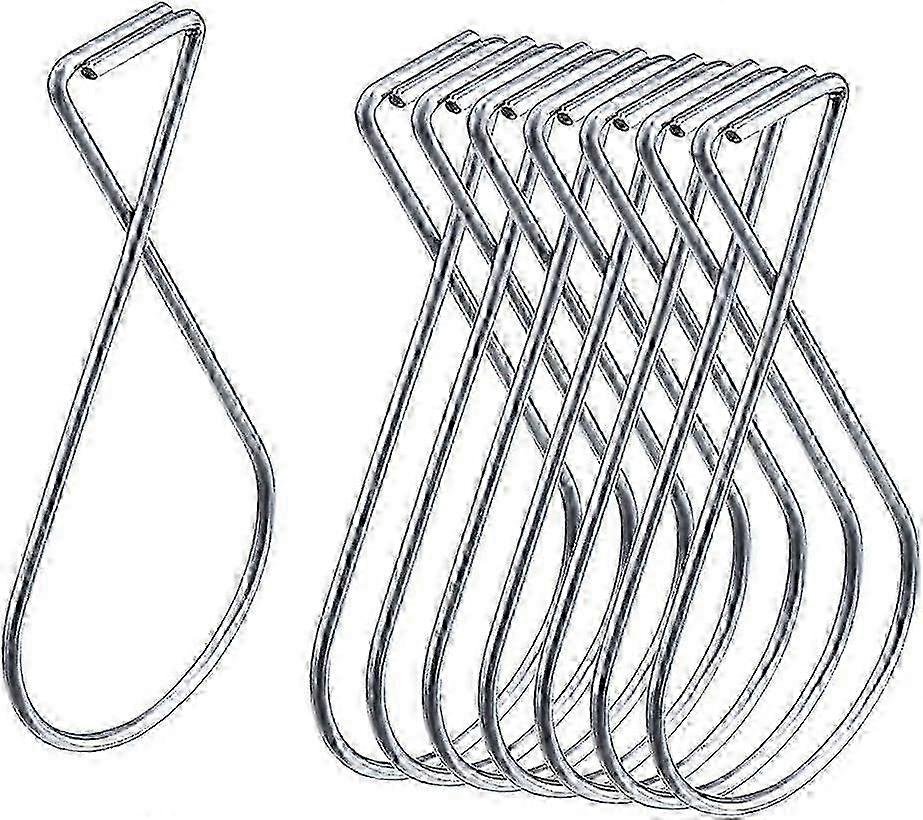 Pack of 100 8 Shape Spring Steel Ceiling Hooks - for Suspended Ceiling, Trellis Ceiling, False Ceiling - Compatible with Various Decorations