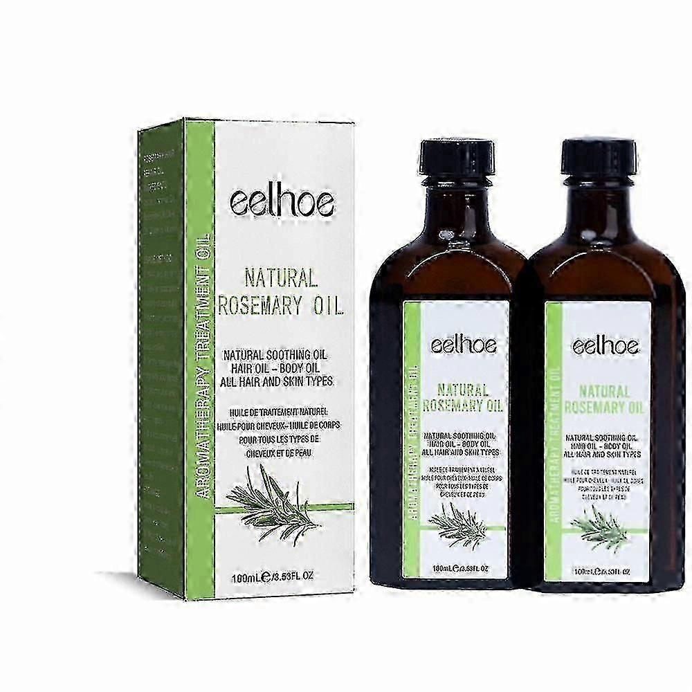 2pcs 100ml Έλαιο Δενδρολίβανου Για Δέρμα Ανάπτυξης Μαλλιών Φυσικό Vegan