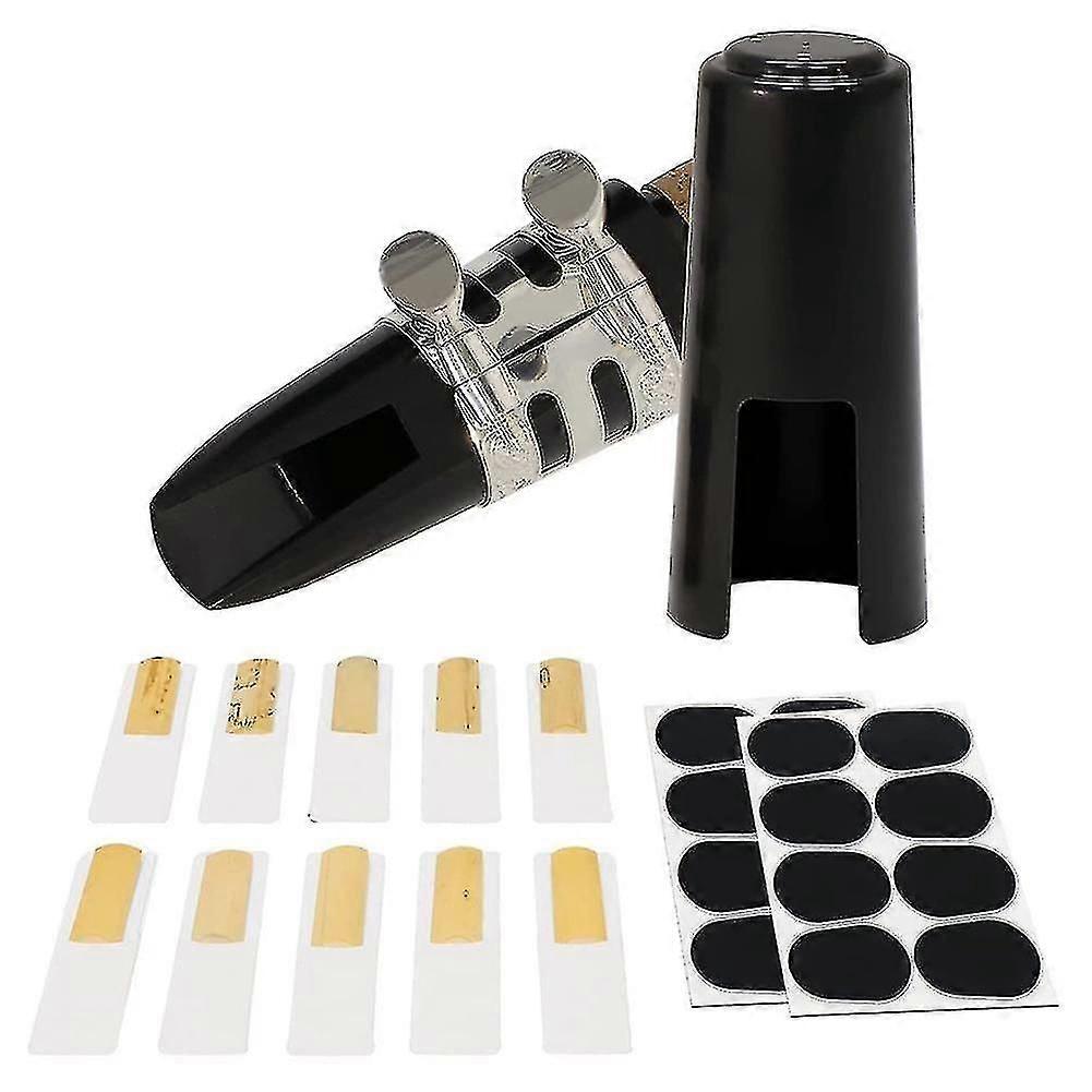 طقم لسان حال الكلارينيت المكون من 29 قطعة مع أربطة ، وسائد ، 2.5 قصب وقطعة بلاستيك أسود