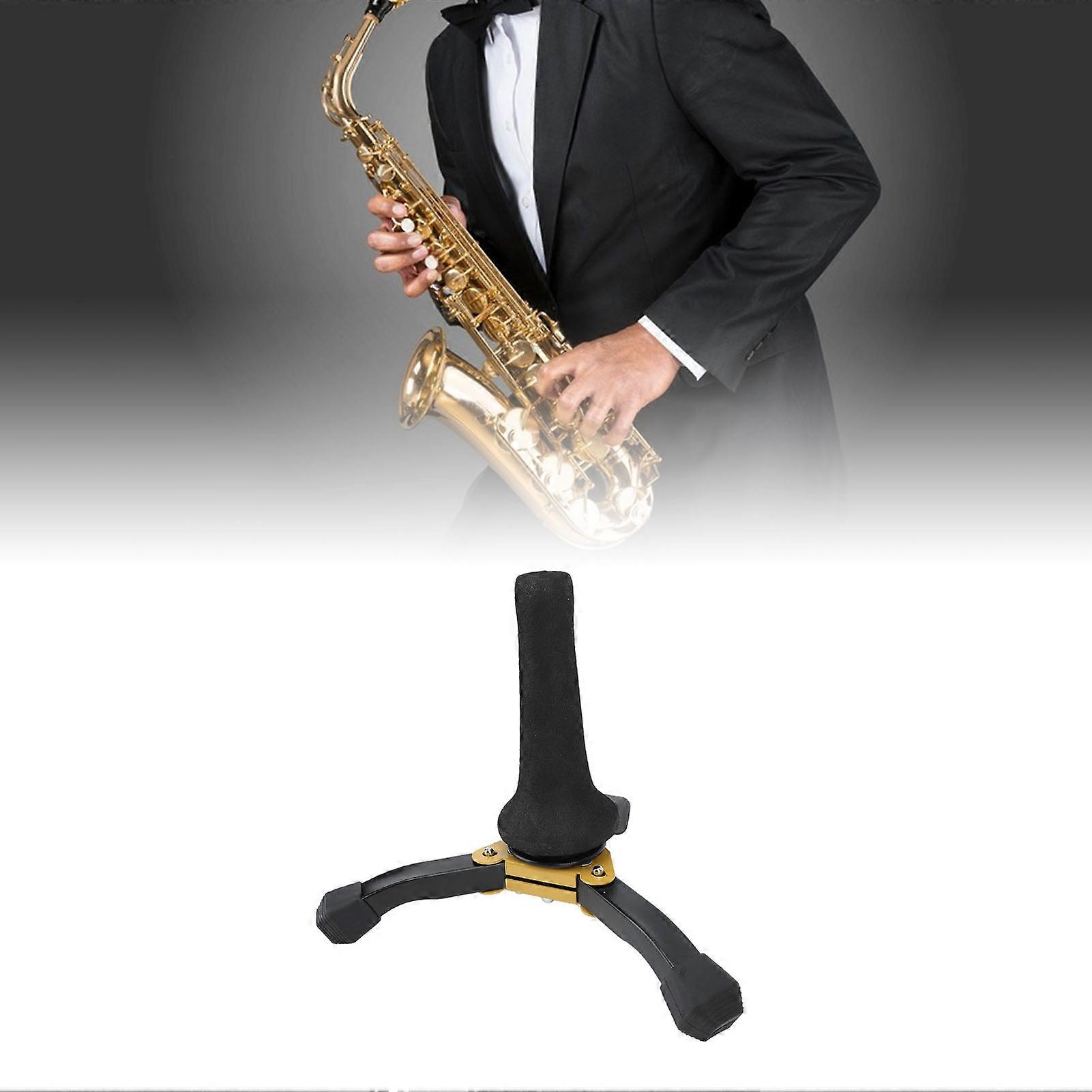 Soprano Sax Stand Foldable Portable Prevent Slip Saxophone Tripod Holder for Trumpet Oboe Clarinet