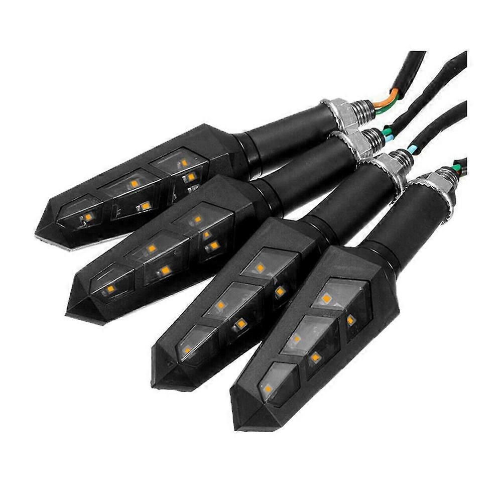 Motorcycle Turn Signal Lights 4Pcs Black ABS with Safety for Motorcycle
