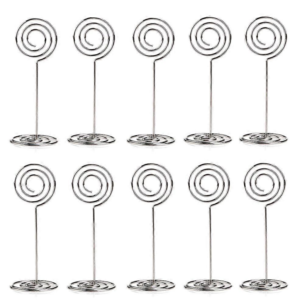 Table Number Card Holders Silver Couples 8.50x3.20x3.20CM Picture Holder Stand 12Pcs