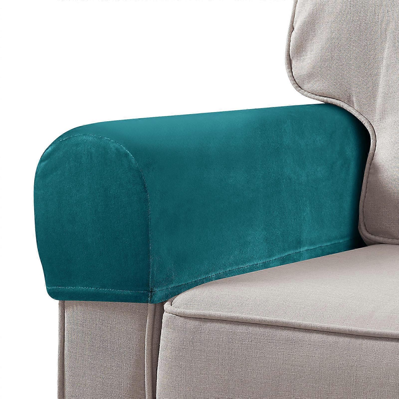 Elastic Sofa Armrest Covers 2pcs Protective & Skin Friendly Armrest Protectors for Home, Office and Shop Decor