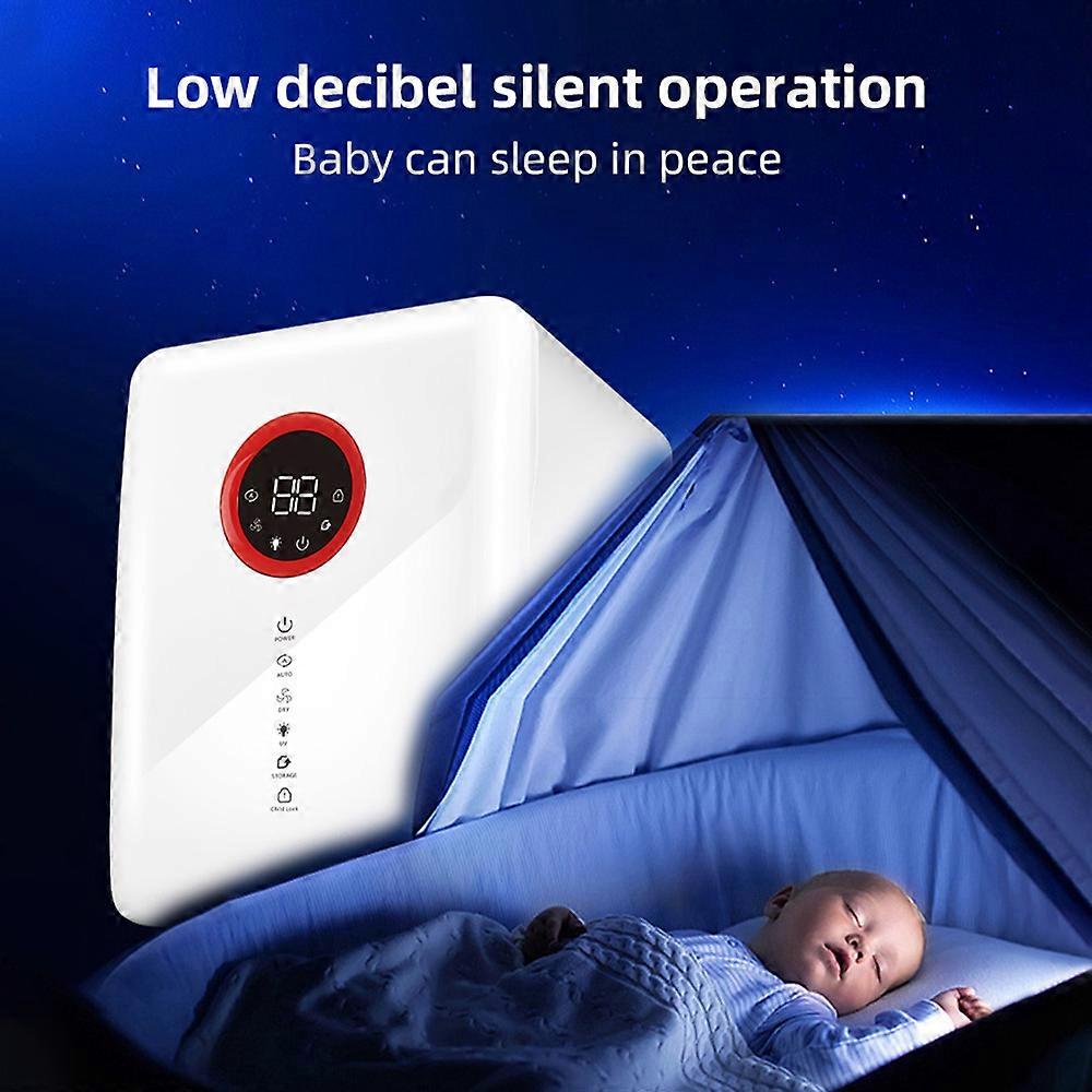 2-in-1 Baby Bottle Sterilizer and Dryer UV Sterilizer for Bottle 100W Disinfection Cabinet with LCD Screen Timer 8L Capacity for Baby Pacifier Small